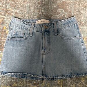 Hollister Denim Mini Skirt in Light Blue